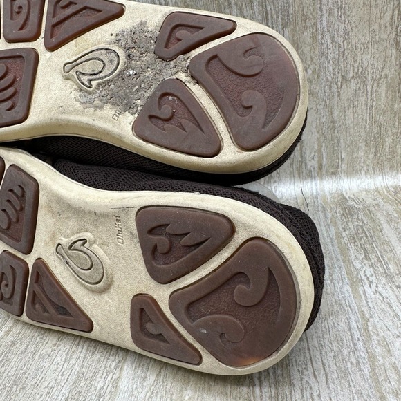 Olukai Shoes Mens 9.5 Nohea Mesh Comfort Slip On Loafer Brown Fabric Flats - Picture 10 of 12